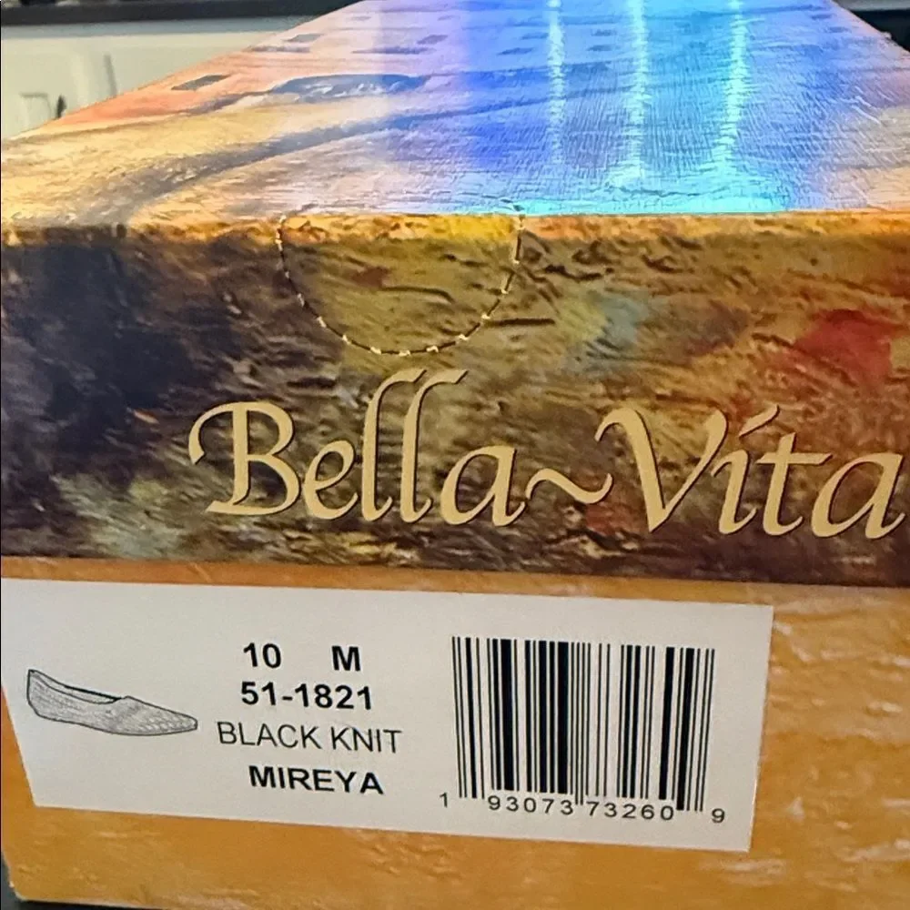 Bella Vita Black Knit Women's Flats NWOT